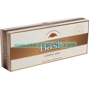 Basic Gold 100's cigarettes